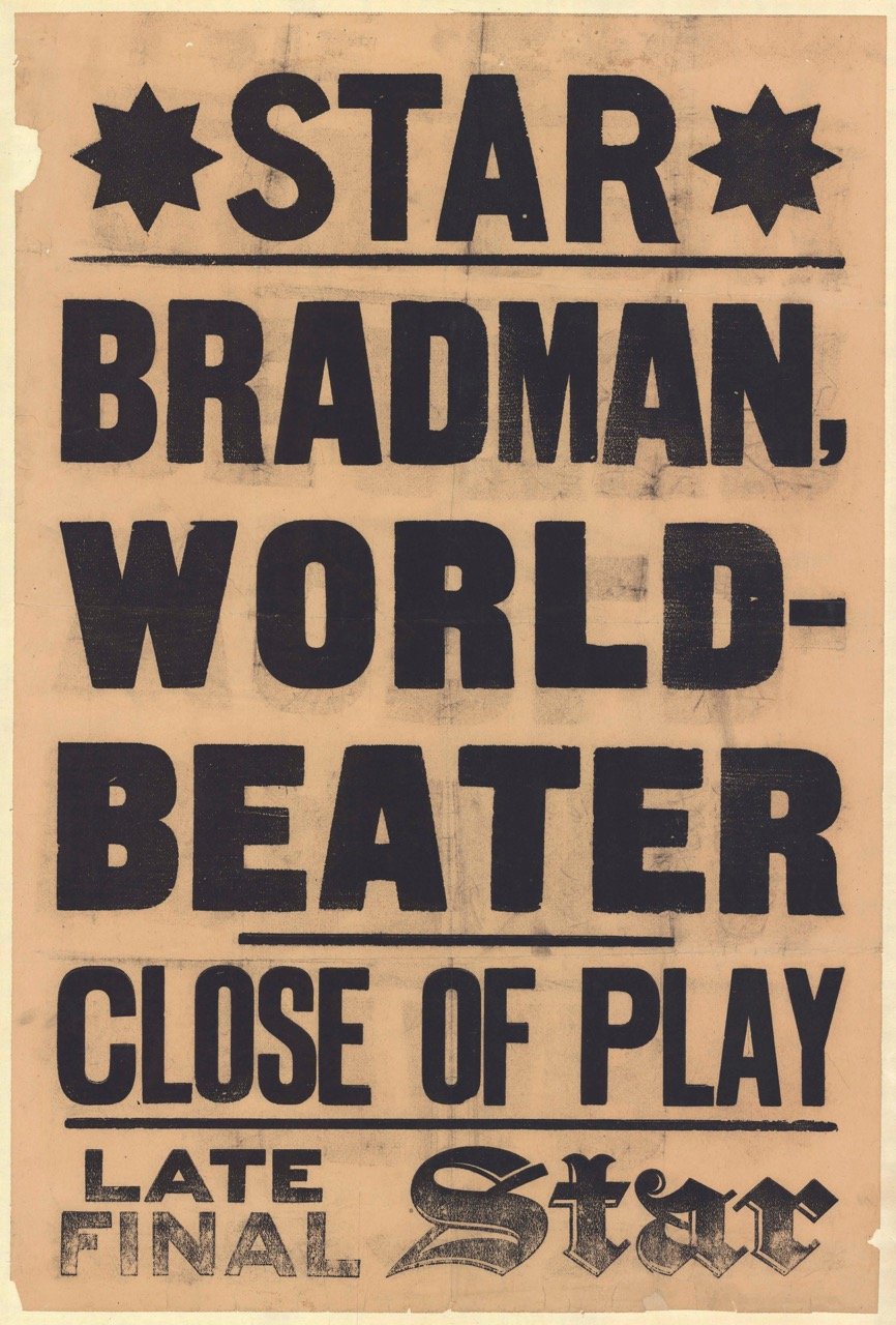 Bradman World Beater The Star, July 1930