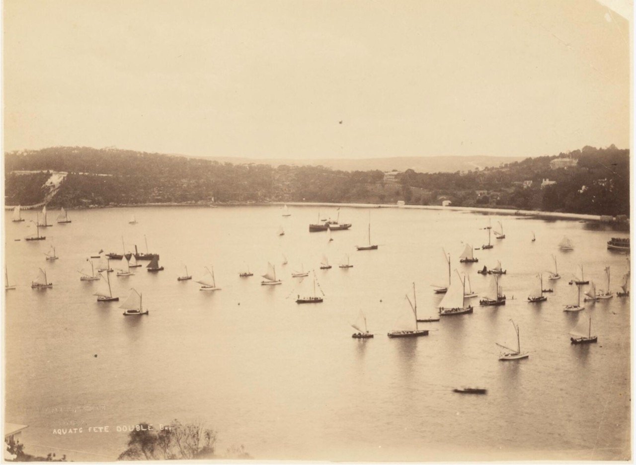 Aquatic fete, Double Bay, New South Wales 1870-90