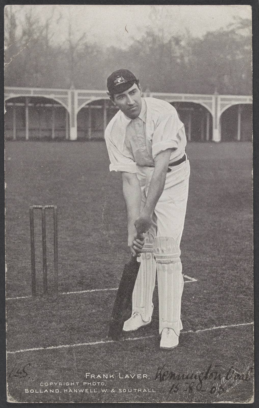 Australian cricketer Frank Laver 1905 (halftone)