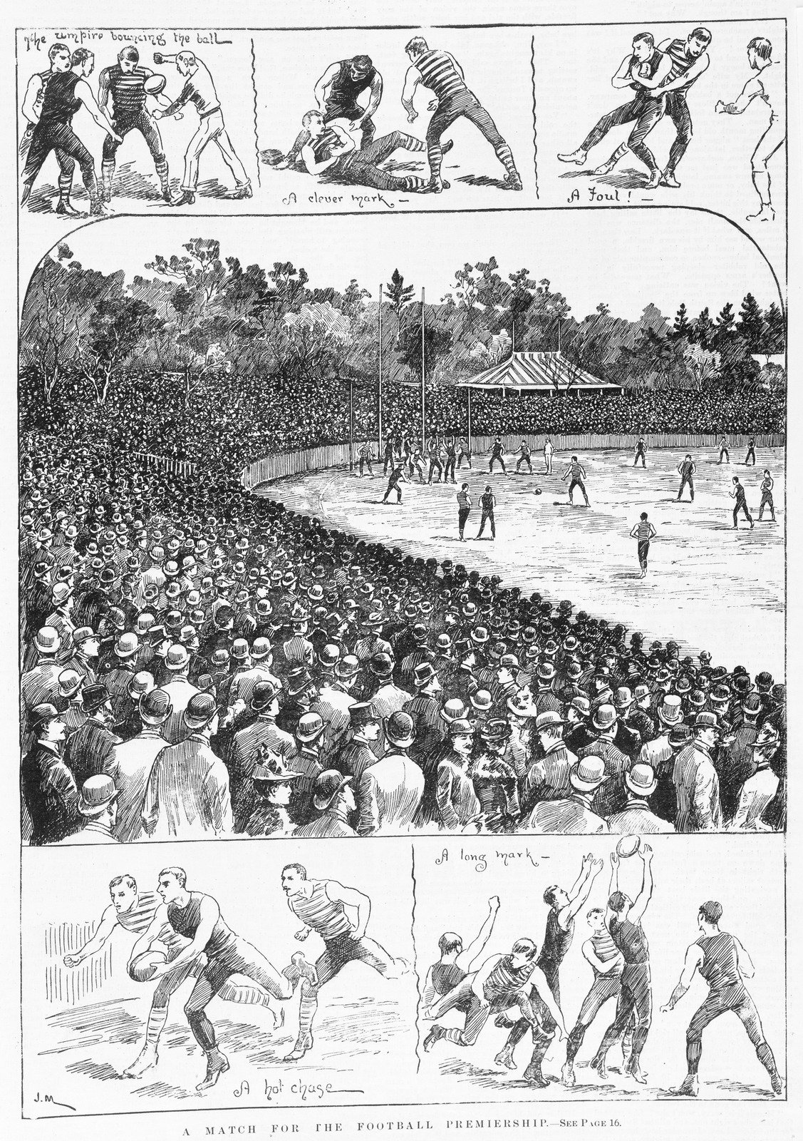 a match or the football premiership 1891