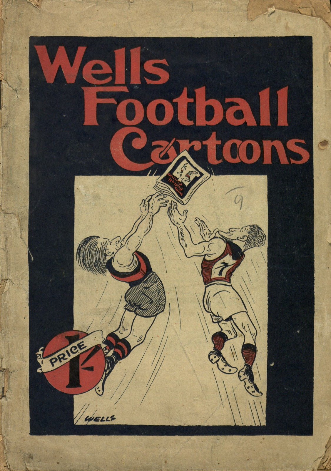 Wells football cartoons Cover 1923