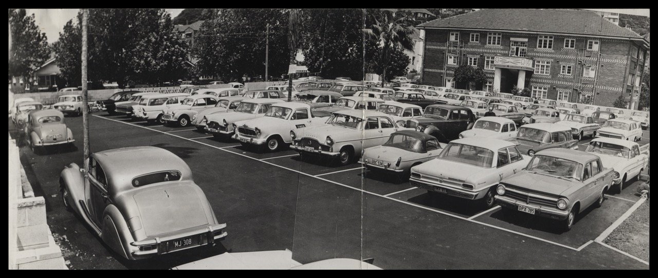 Golden Sheaf Hotel, Double Bay Carpark 1936