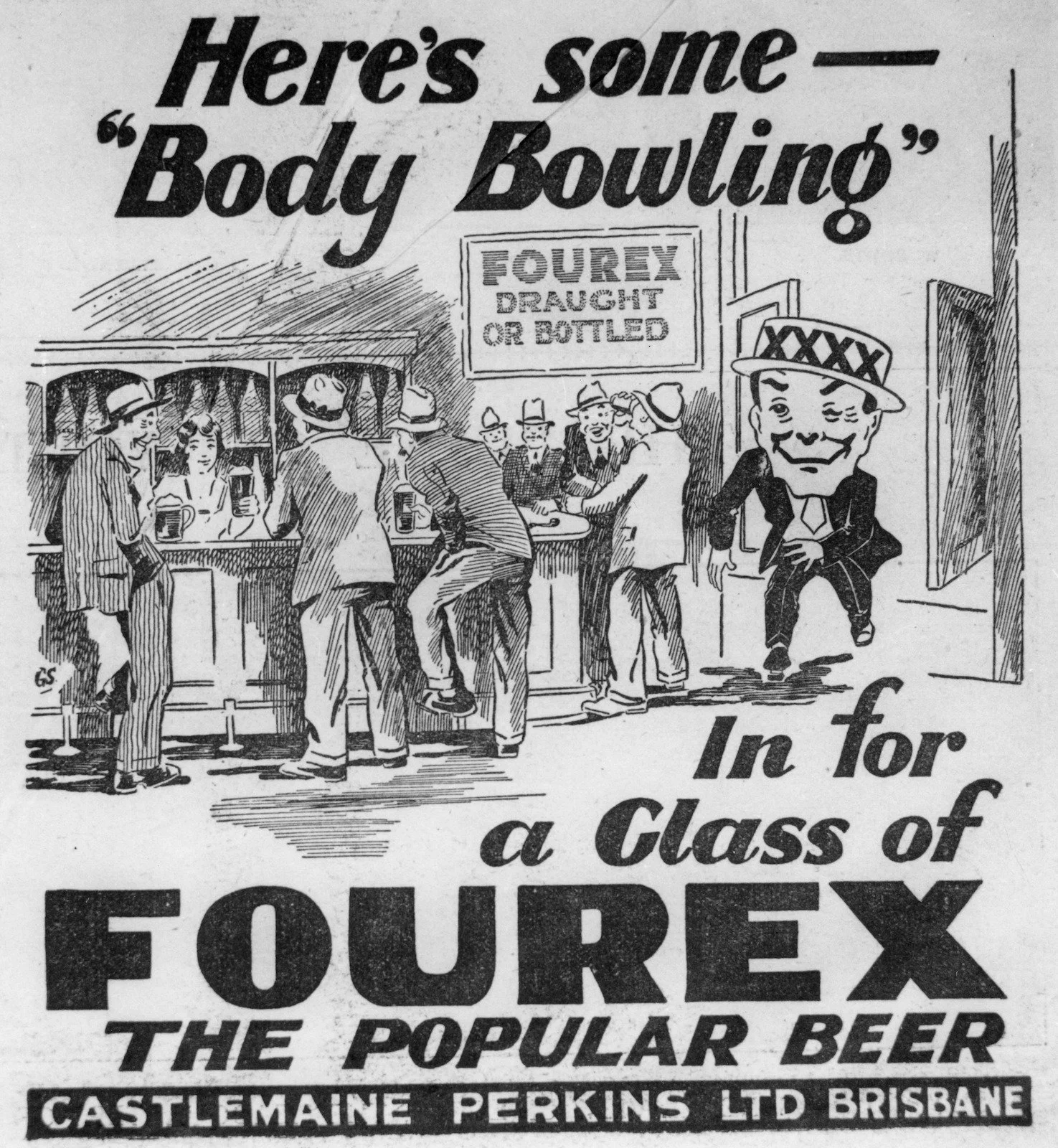 Advertisement for Fourex beer 1933