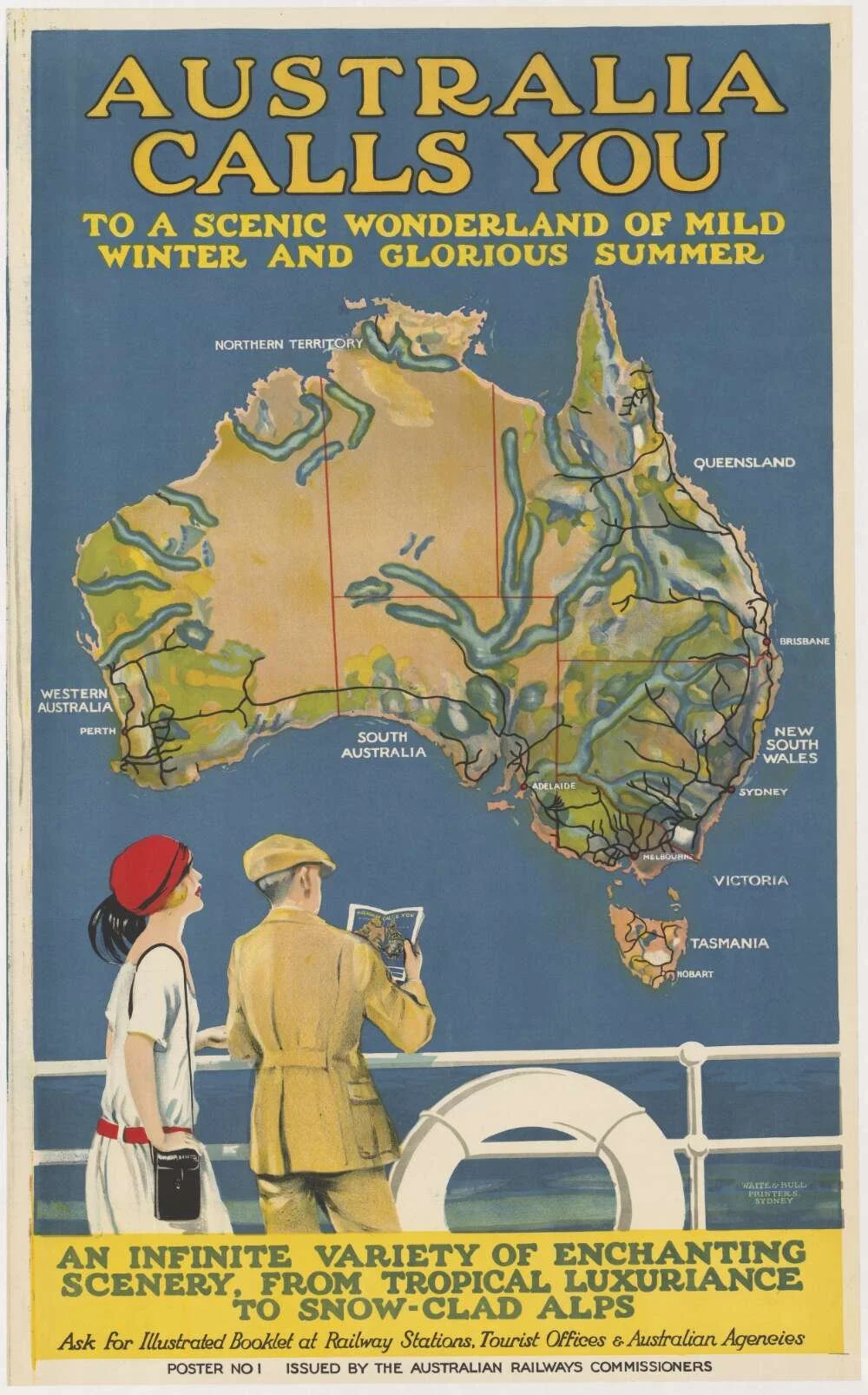 Australia calls you Travel Poster 1924
