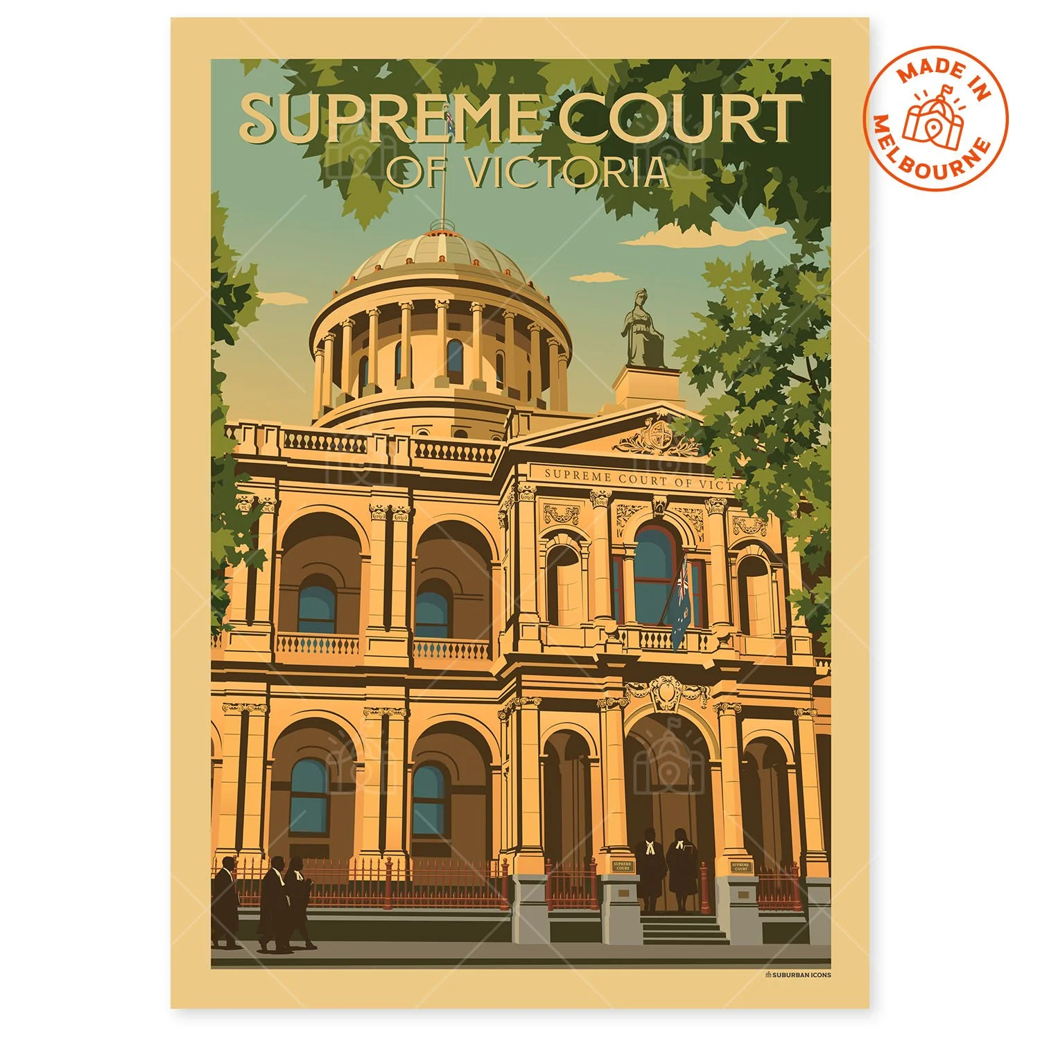 The Supreme Court of Victoria Suburban Icon Poster