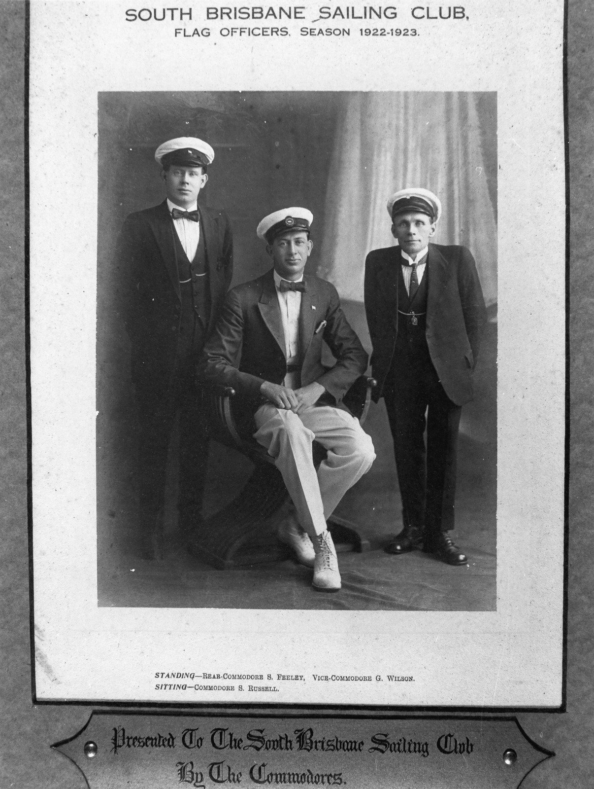 Flag officers of the South Brisbane Sailing Club, 1922
