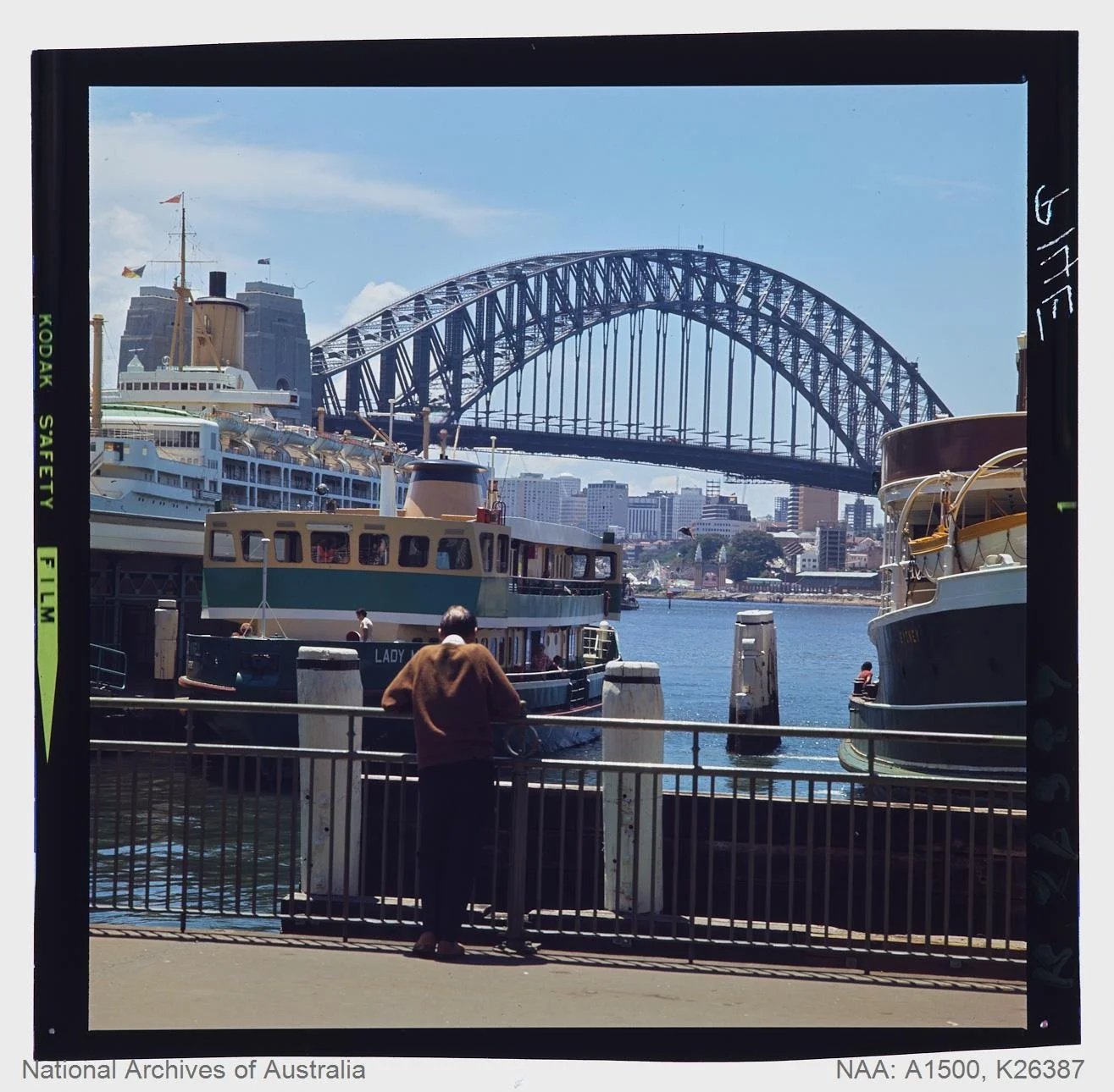 Circular Quay & Harbour Bridge, Sydney 1970