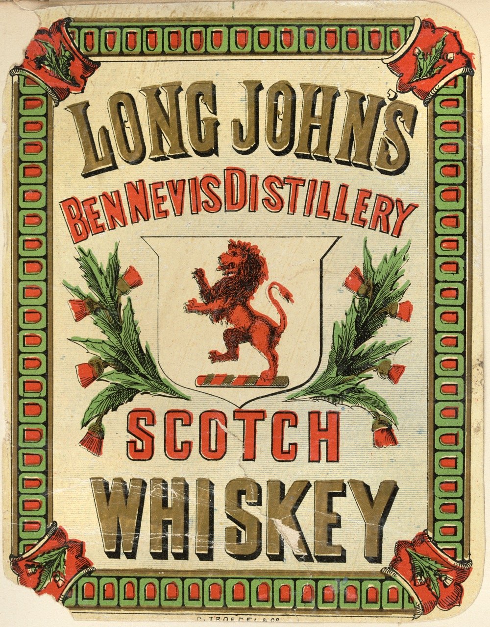 Long John's Ben Nevis Distillery Scotch Whisky 1885