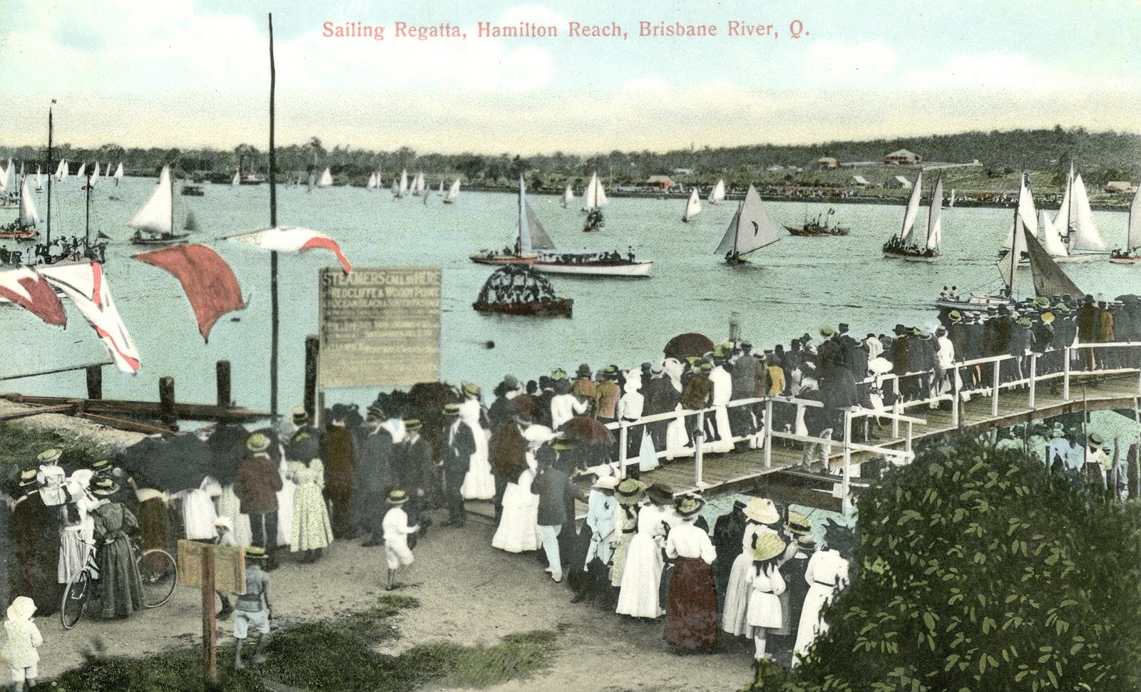 Sailing regatta, Hamilton Reach, Brisbane River, ca. 1911