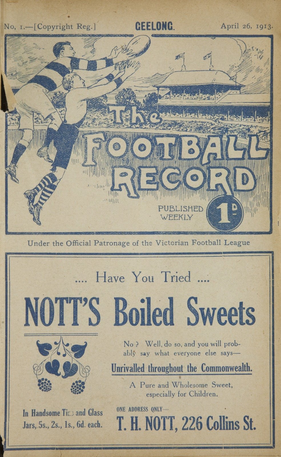 Football Record No 1 1913