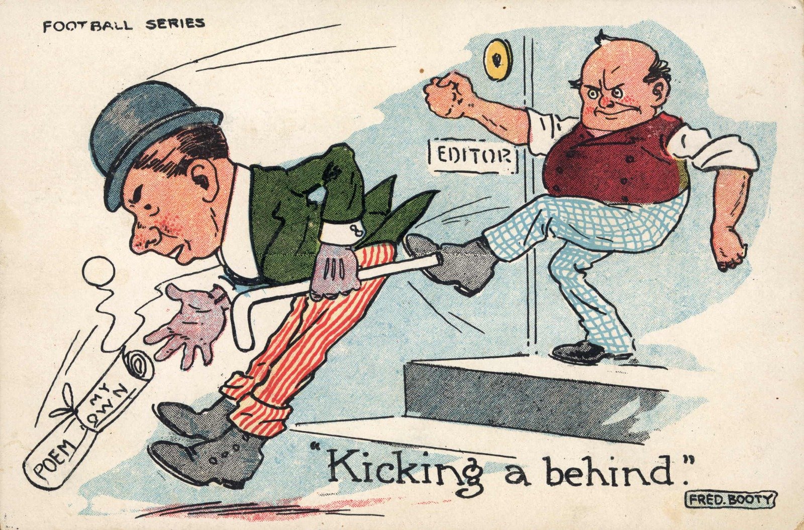 Kicking a behind 1908