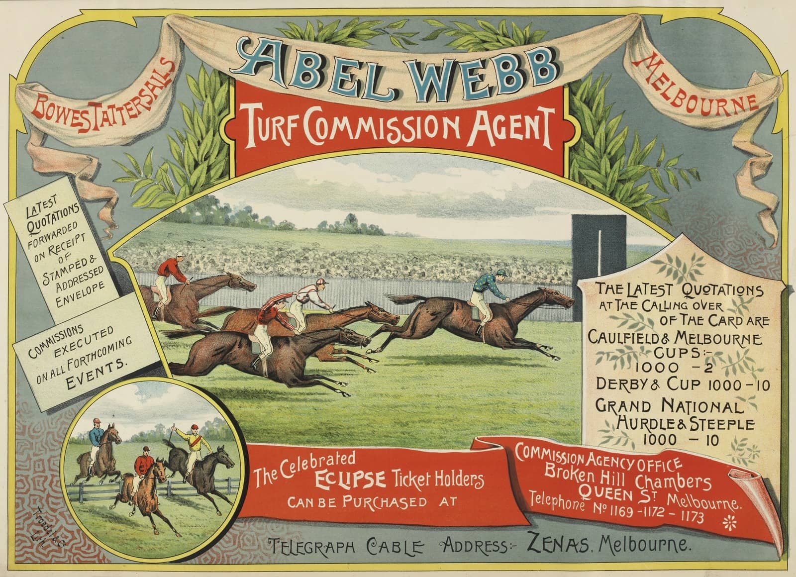 Abel Webb Turf Commission Agent 1881