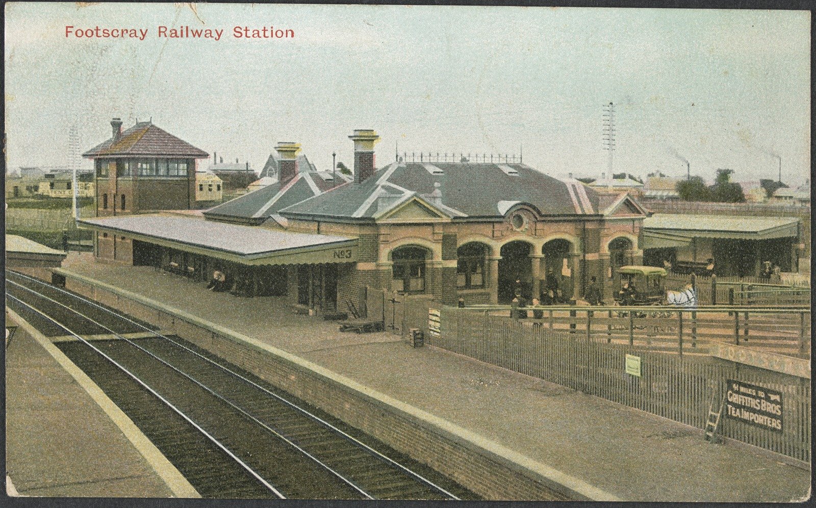 Footscray Railway Station Postcard 1906