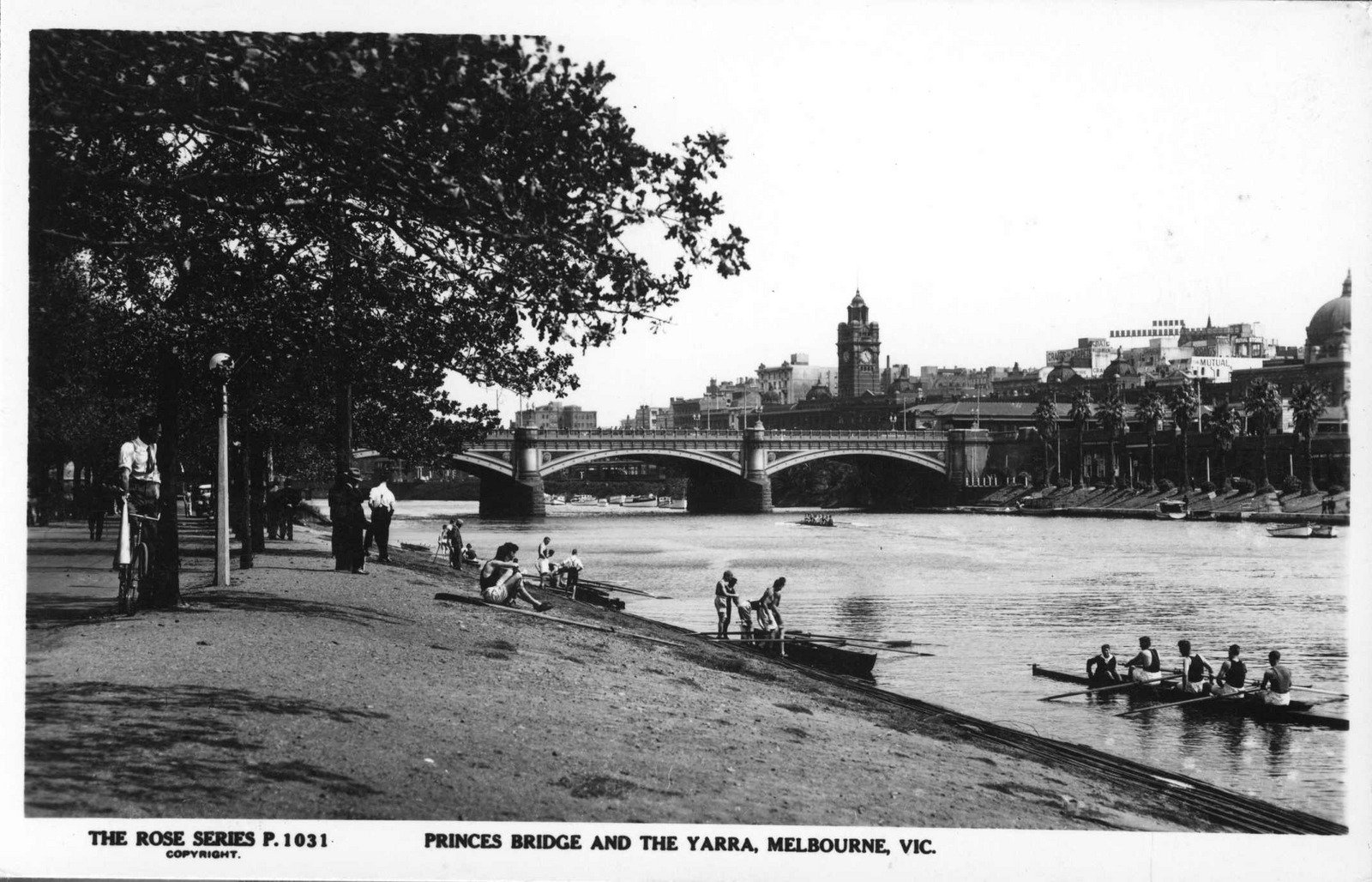 PRINCES BRIDGE AND THE YARRA, MELBOURNE 1942