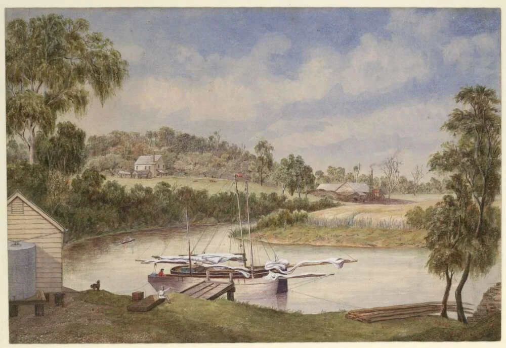 Art-Upper Coomera wharf / Edwin Bode 1889 ($52 fee)