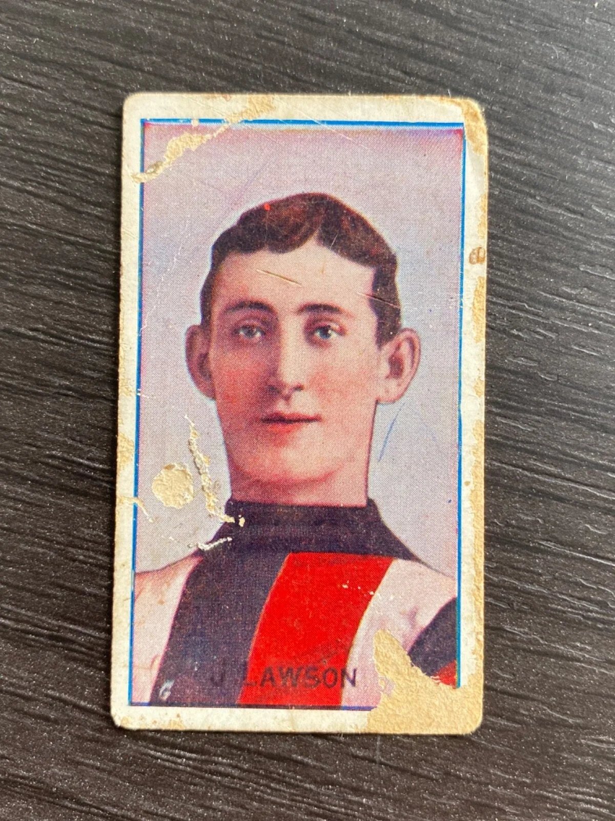 ebay item example: 1908 VFL Sniders & Abrahams Series D J. Lawson St Kilda