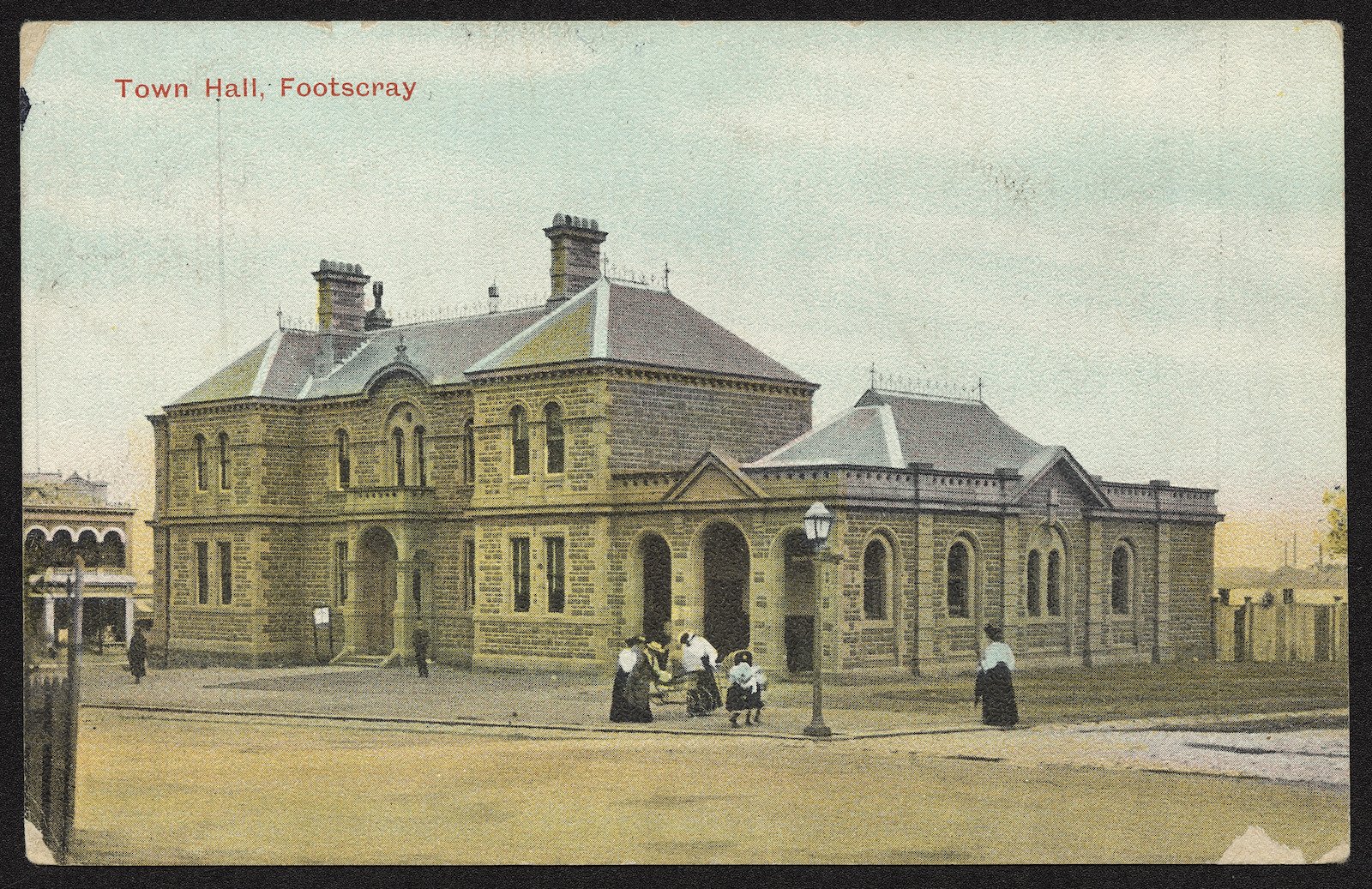 Former Town Hall, Footscray Postcard 1906