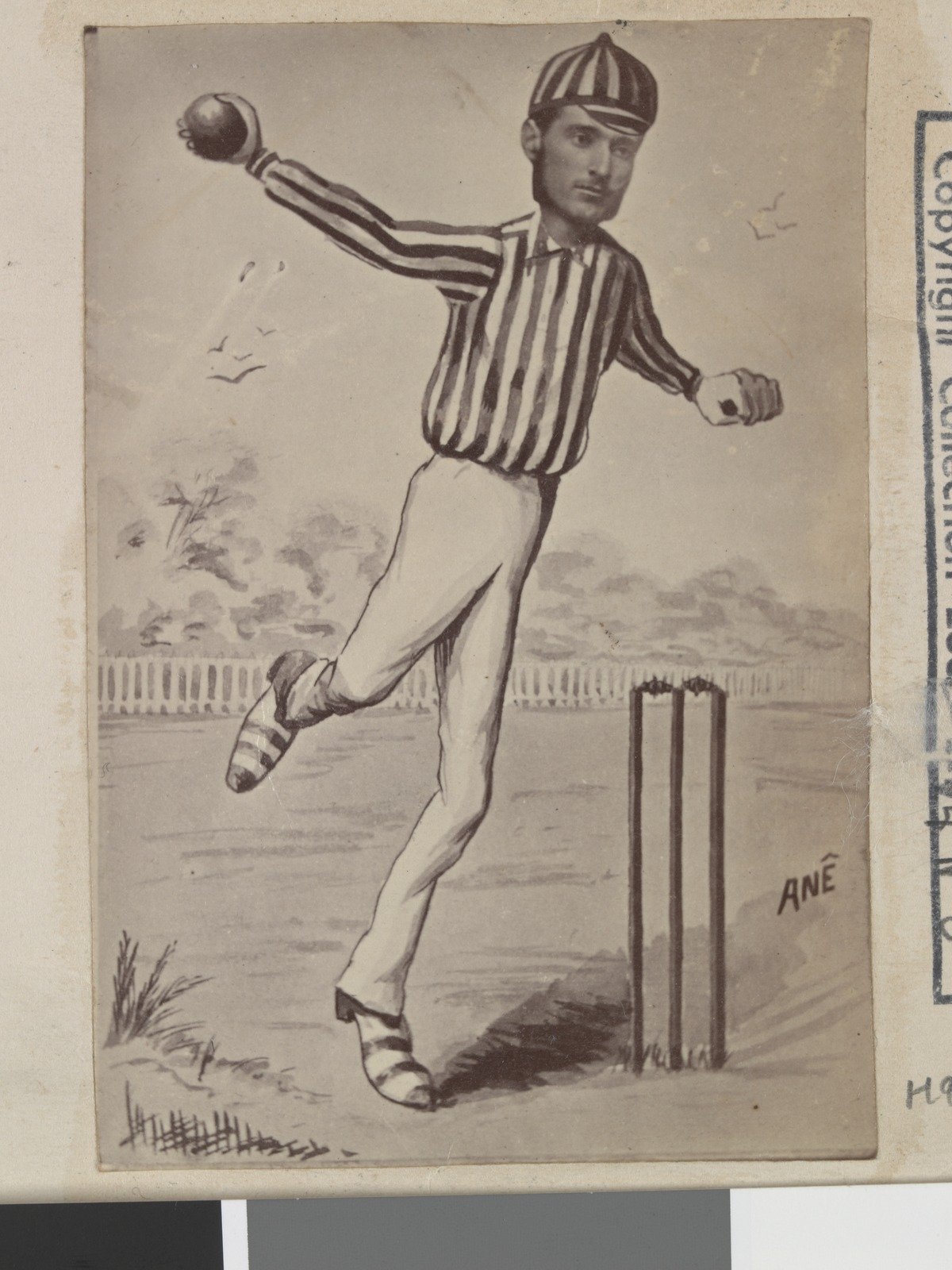 Collectable Card Australian cricketers, Spofforth 1878