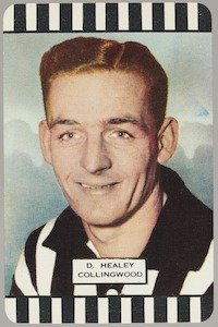 Football card D. Healey, Collingwood 1953