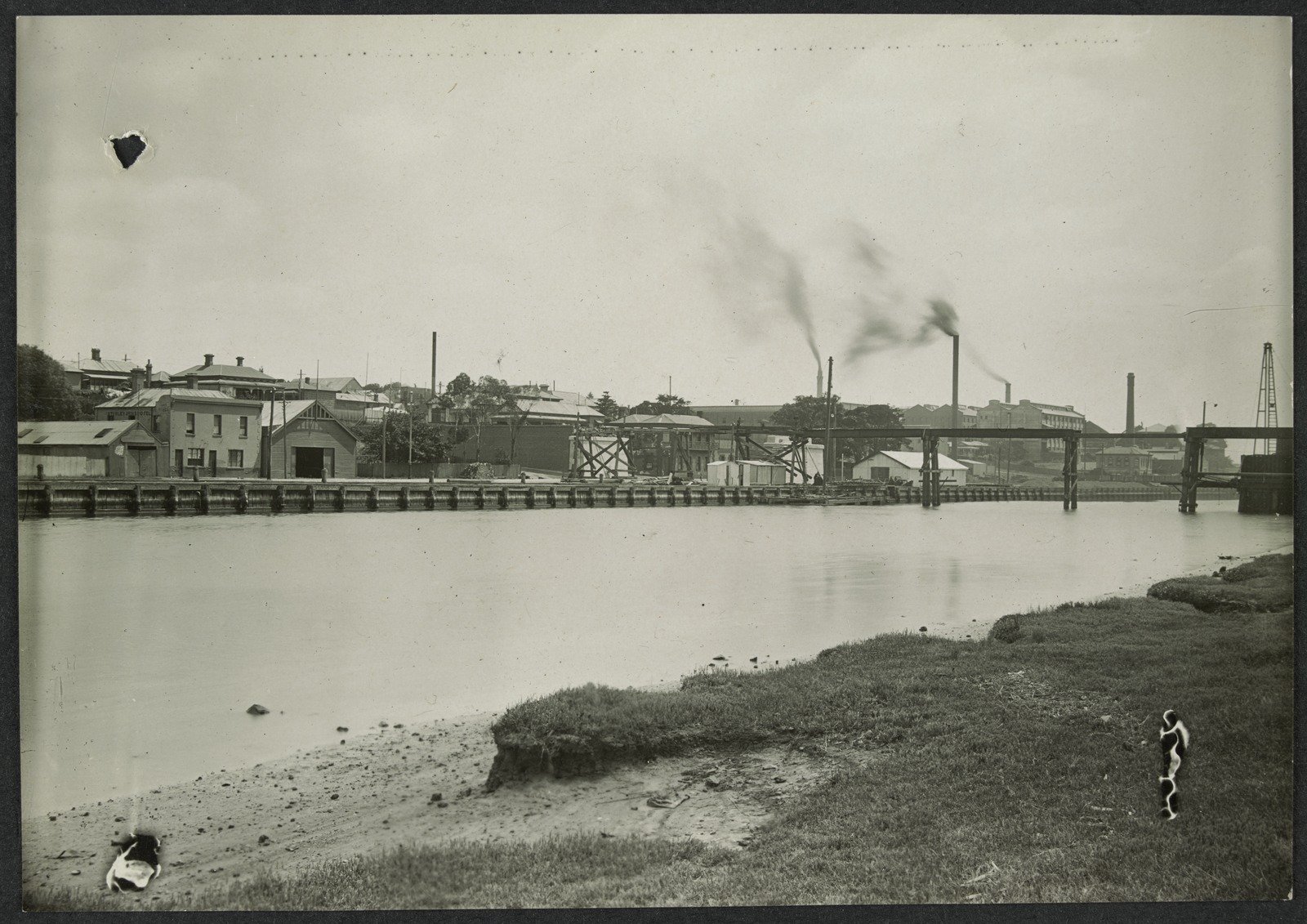 South Kensington to West Footscray, temporary bridge over Maribyrnong River 1926