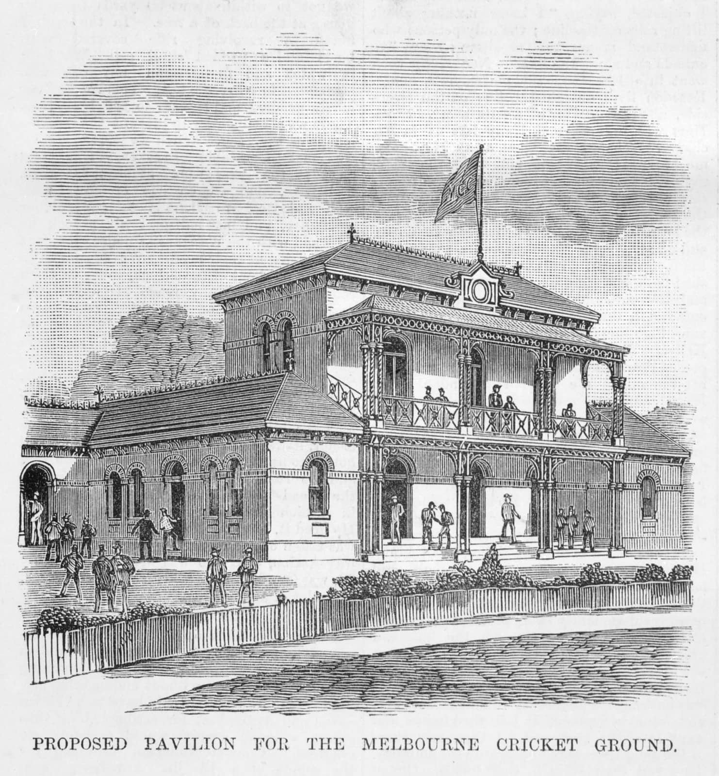 PROPOSED PAVILLION FOR THE MELBOURNE CRICKET GROUND 1880