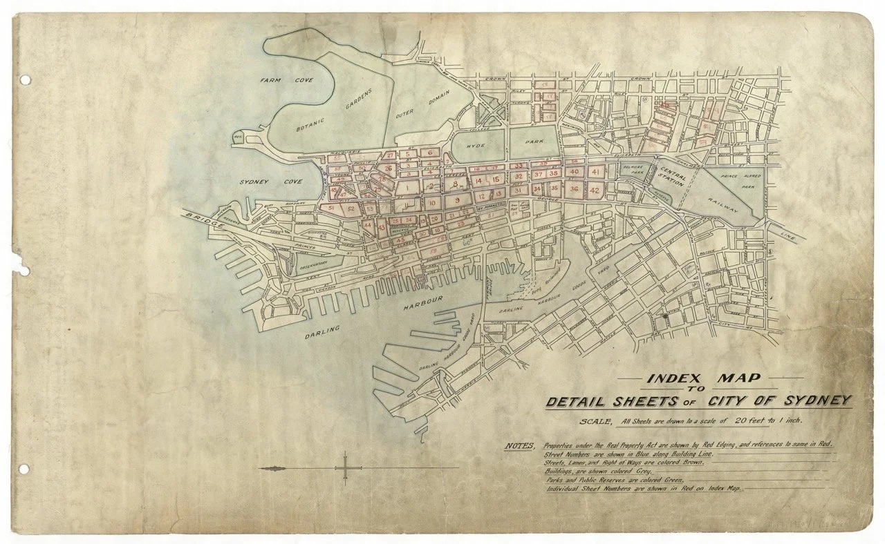 Detail sheets of City of Sydney 1943