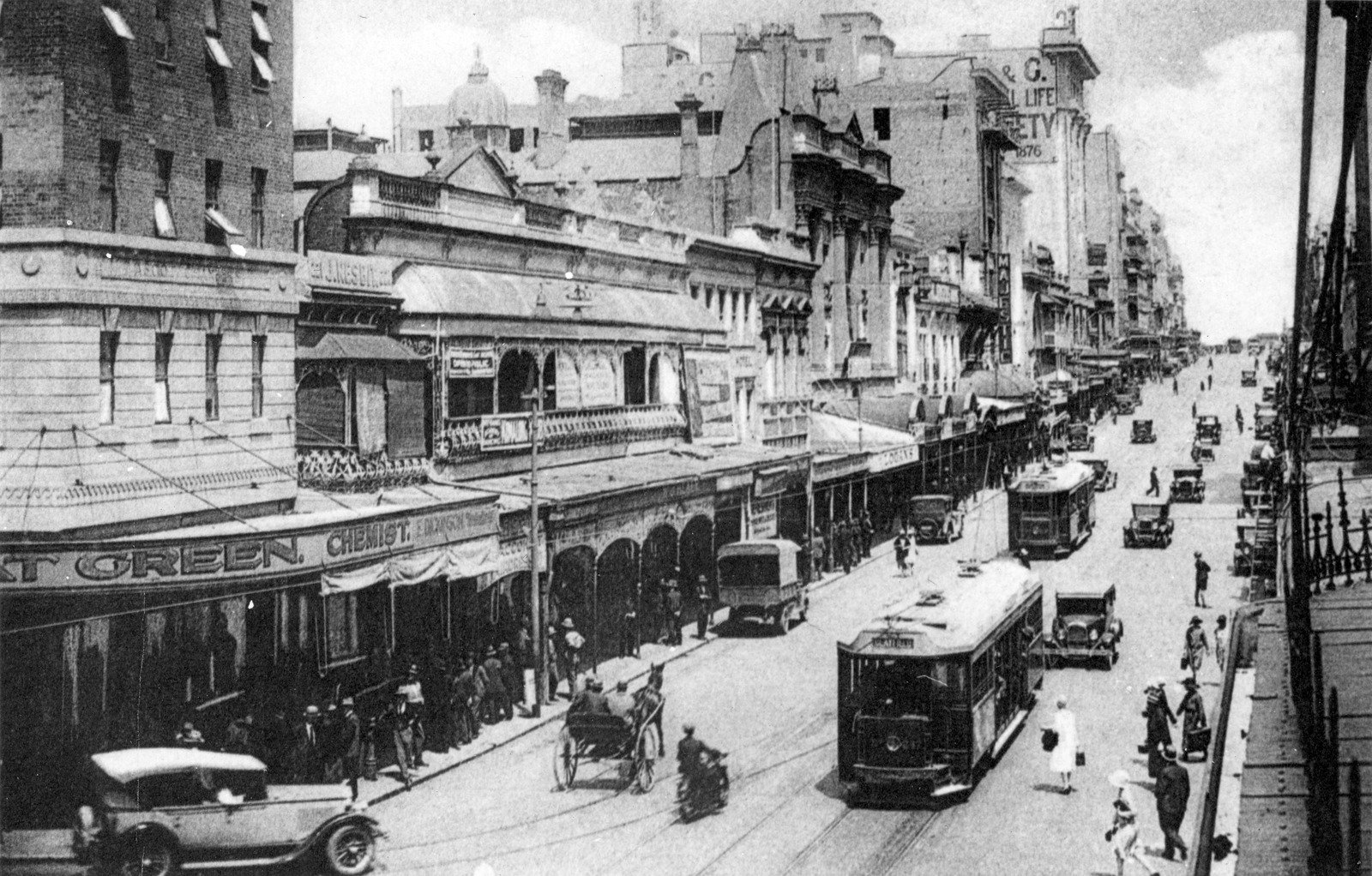 Queen Street, Brisbane, looking south, ca. 1928