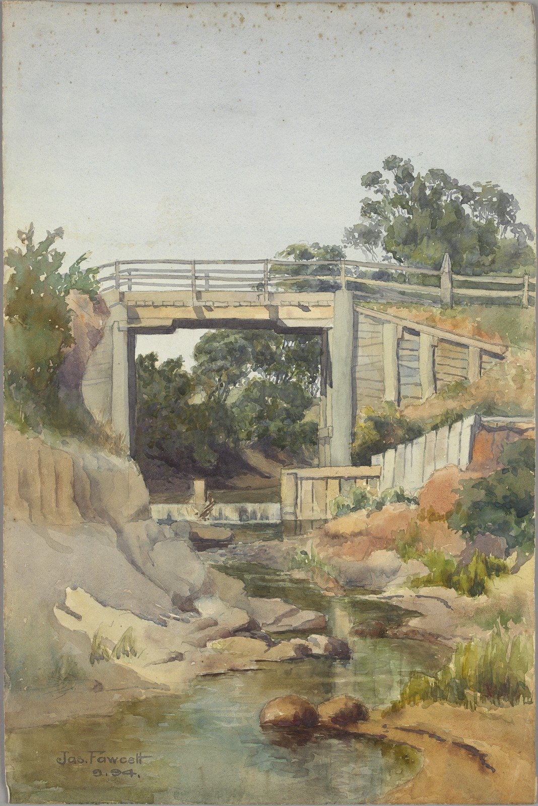 Art - Glen Iris Road bridge over the Kooyong Koort Creek / Jas. Fawcett 1894