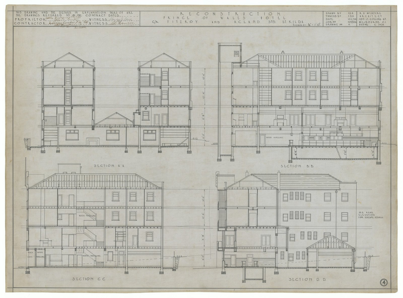 Prince Plans - Second floor and roof plans 1936