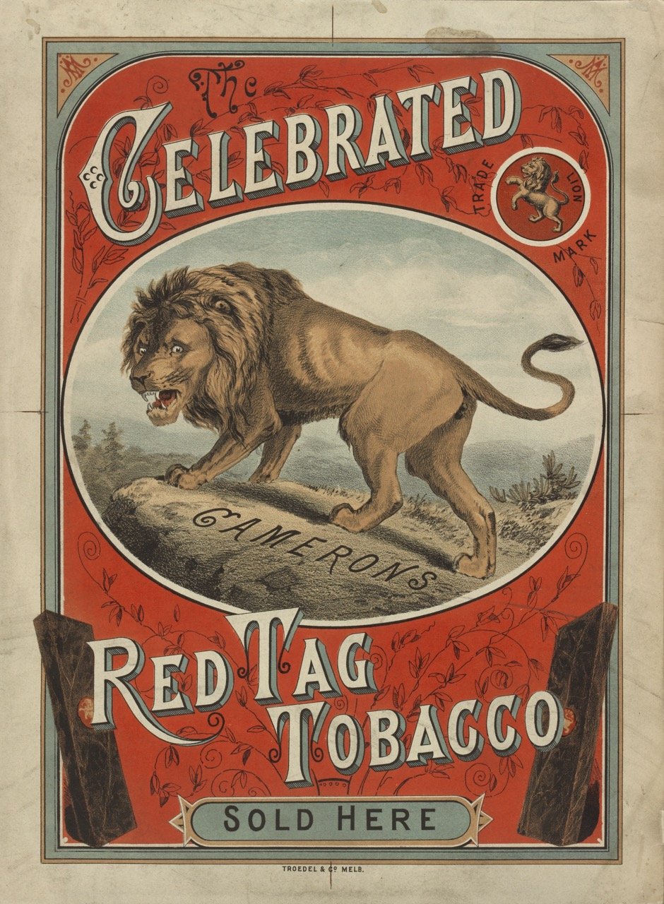 The Celebrated Red Tag Tobacco Cameron's 1881