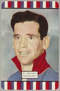 Football card D. Bryden, Footscray 1953
