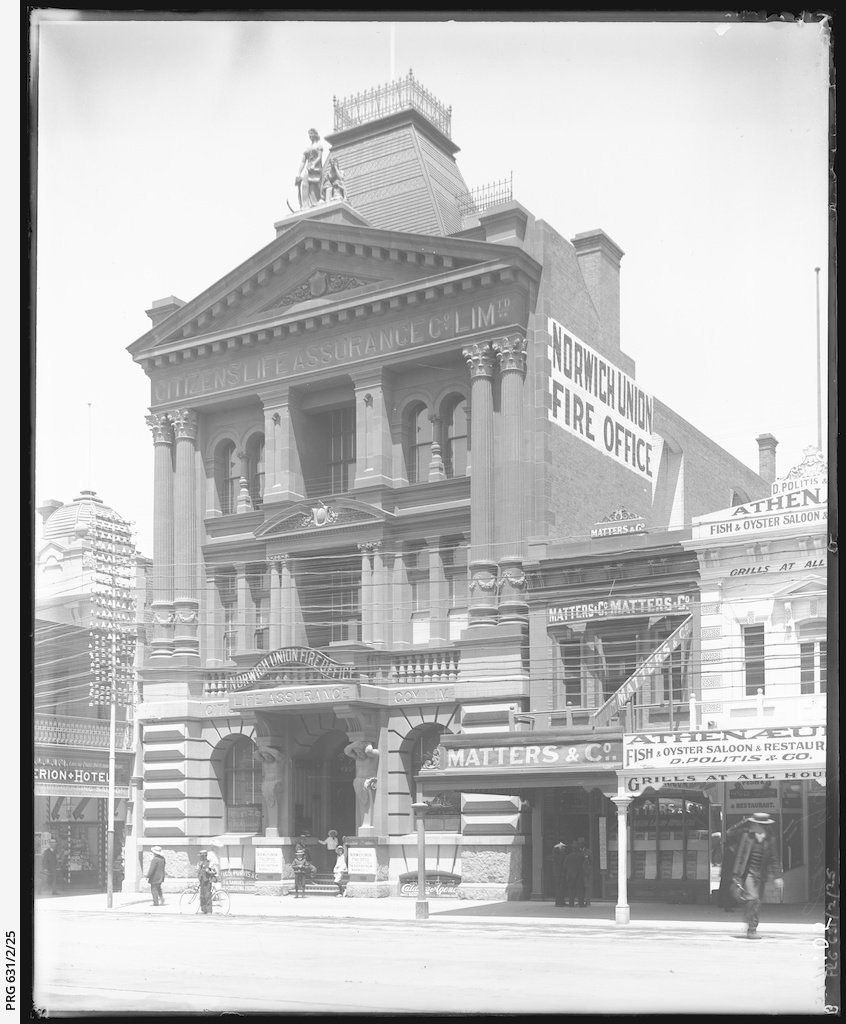 King William Street, west side, near side of Norwich Union Building 1906
