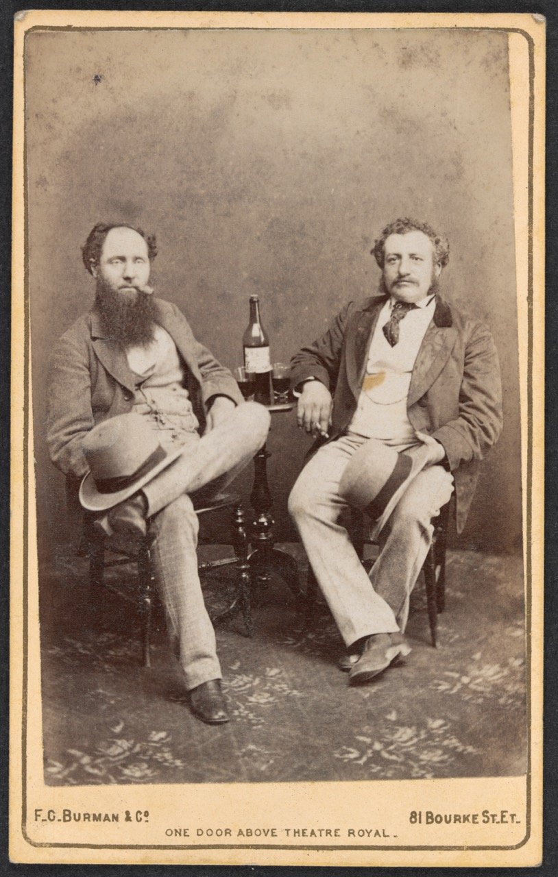 2 Men drinking - Bourke Street Melbourne 1877