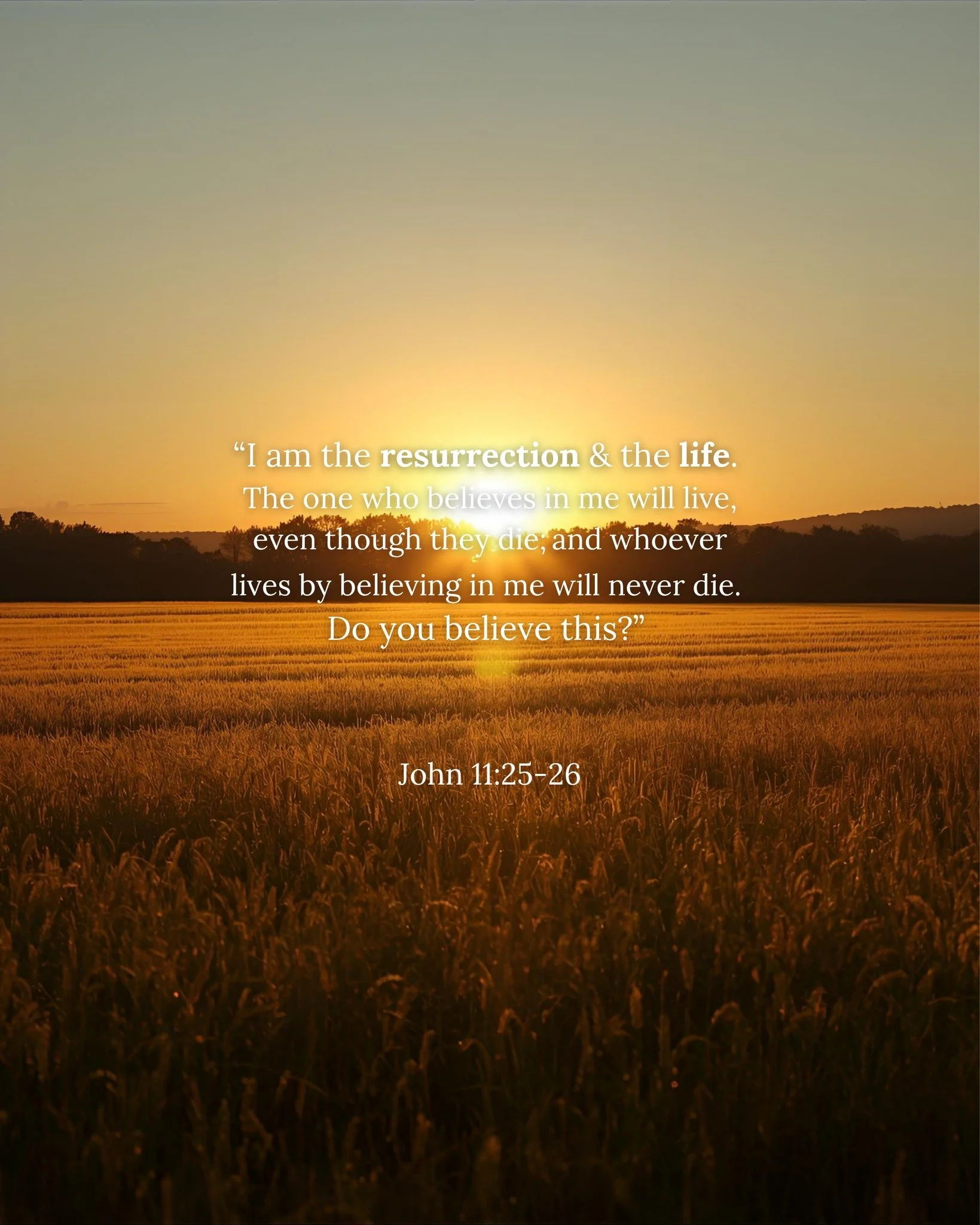 Jesus showed Martha (and shows us) that the resurrection is a Person. Jesus proved that knowledge of eternal life is a personal relationship.

 #verseoftheday #scripture