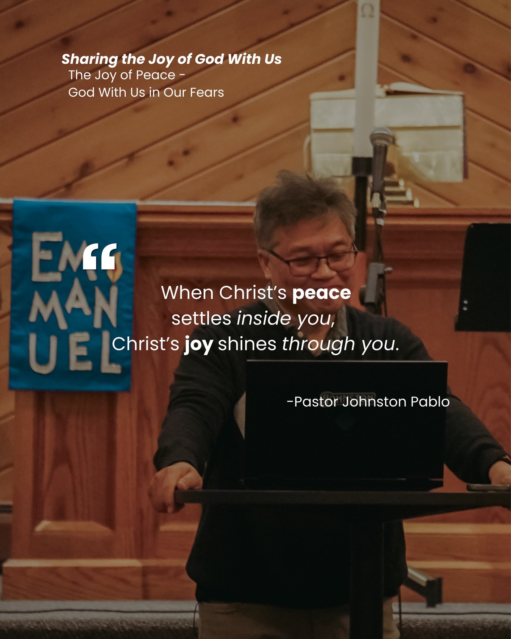 They [the shepherds] had encountered Emmanuel - 'God with us' - and their natural response was to share that joy. That&rsquo;s what happens when the peace of Christ grips your life: Peace turns into mission; joy turns into witness; and His presence i