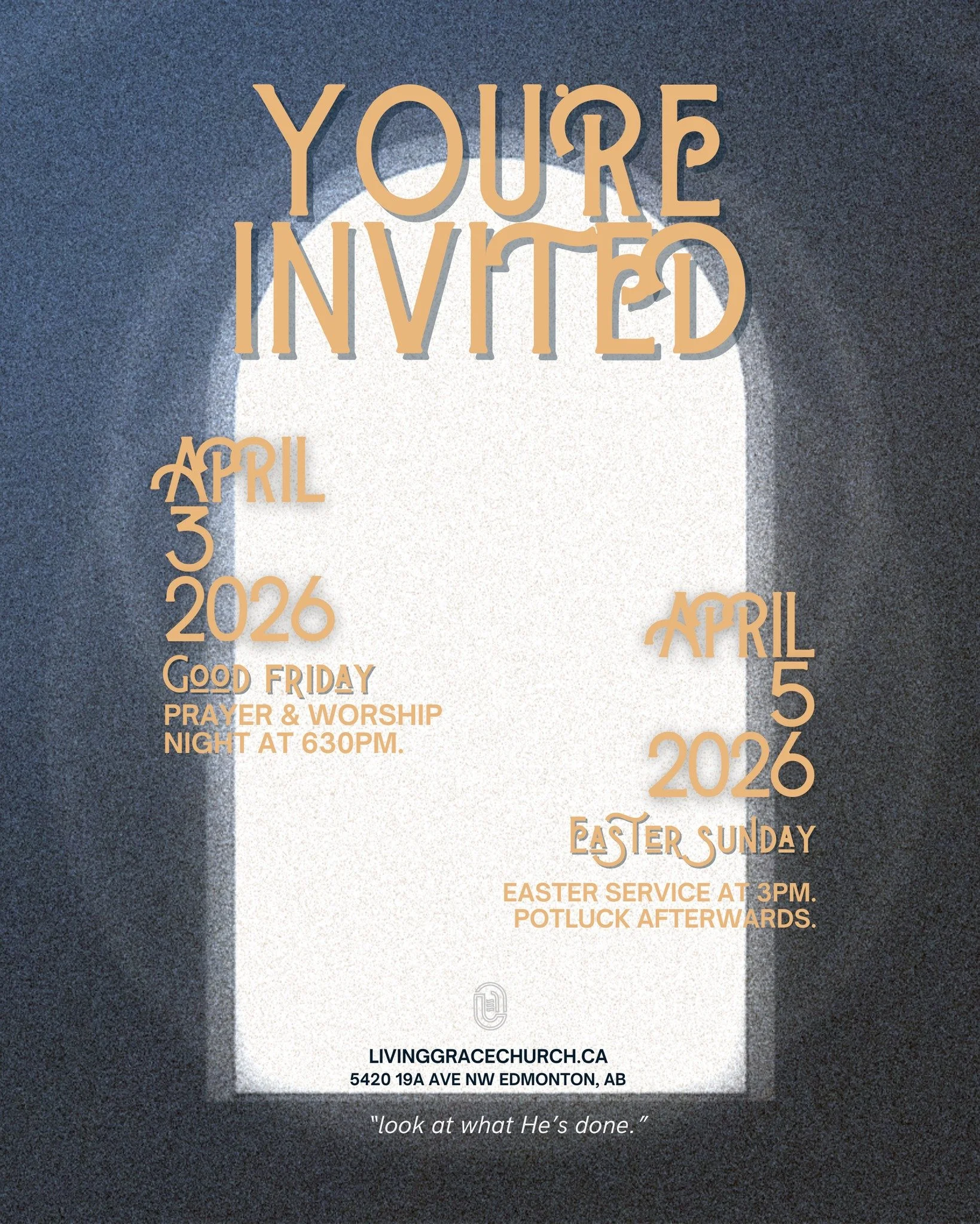 Look at what He&rsquo;s done. ✝️ This coming Easter weekend, we remember the cross, the empty tomb, and the new life we have because of Jesus. 

If you're seeing this post, YOU'RE invited. Tag or send this to someone you want to experience the Hope o