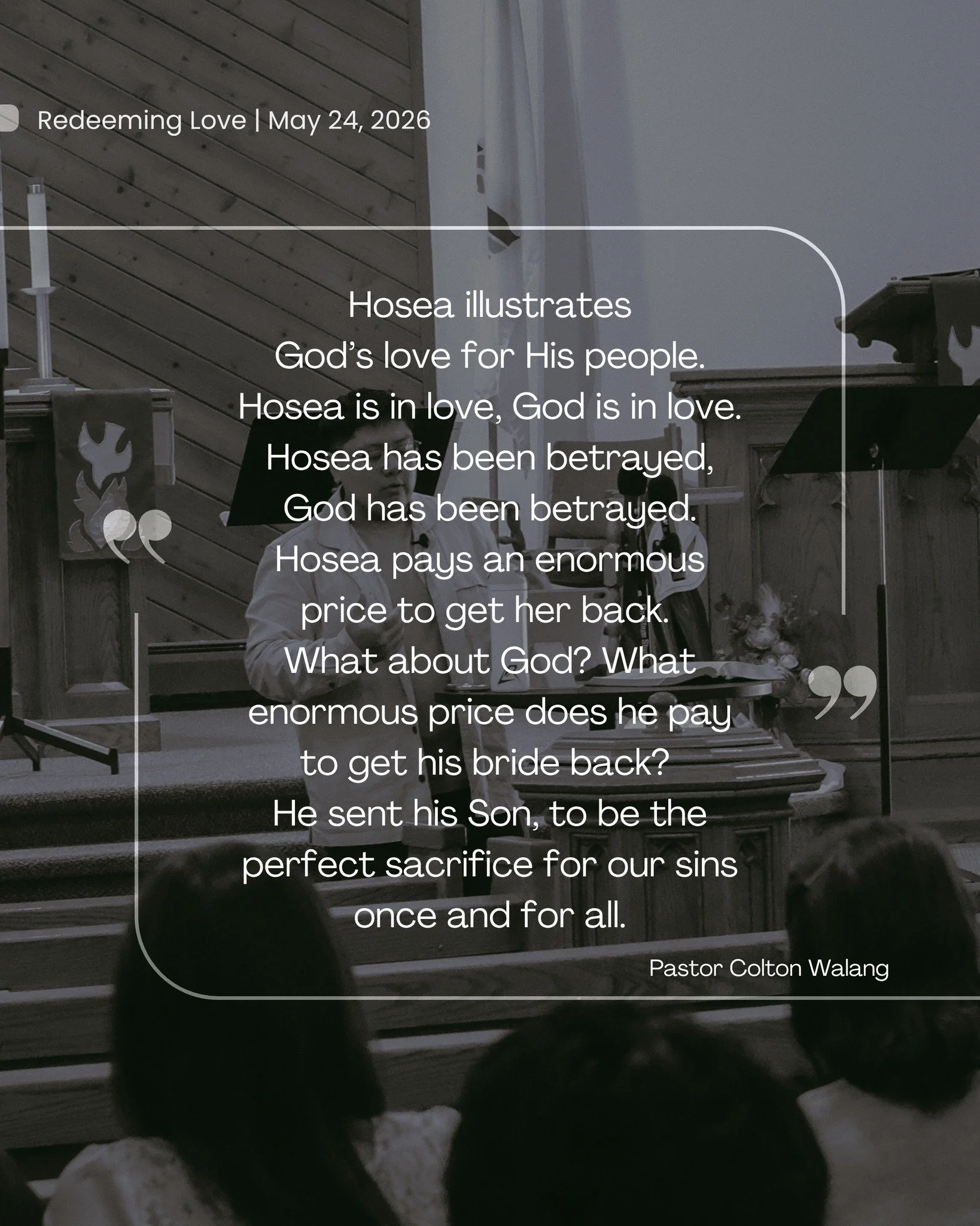 When we put our faith in Him, He forgives our sin, reconciles us to God, and gives us new and eternal life. This is the gospel. This is the good news of Jesus Christ. Don&rsquo;t turn away from God&rsquo;s redeeming love.
.
.
.
 #livinggracechurchyeg