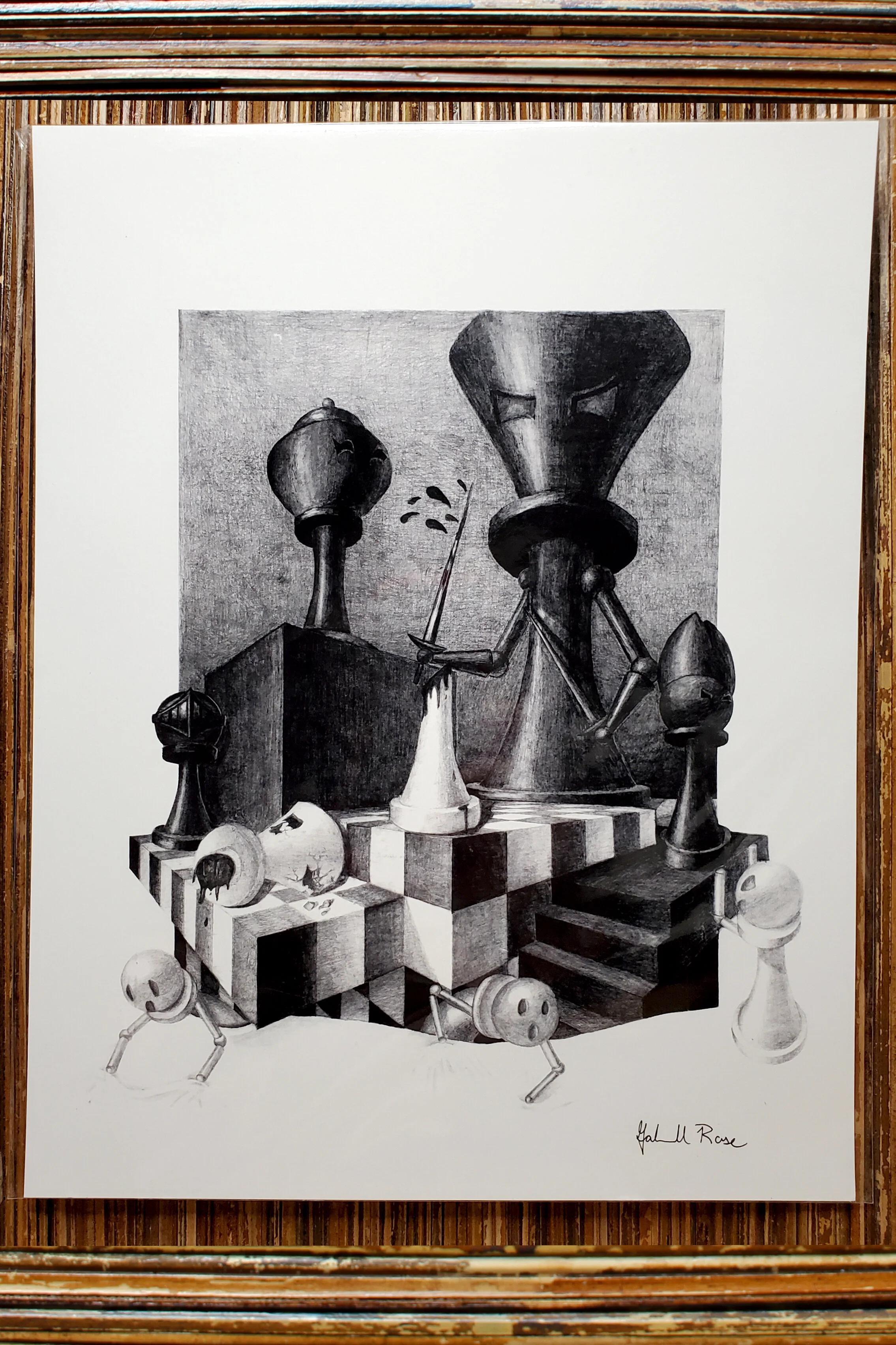 Chess Battle Scene Print