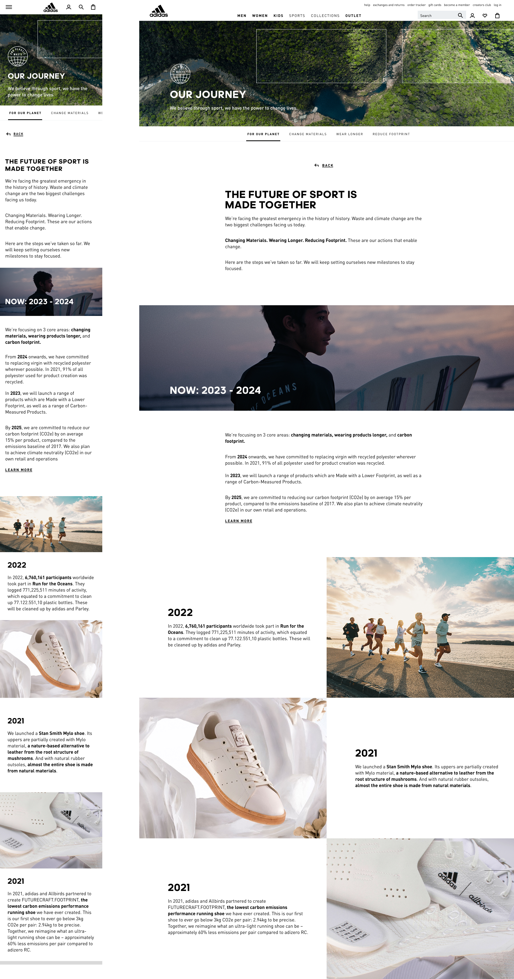 Our journey - historical timeline