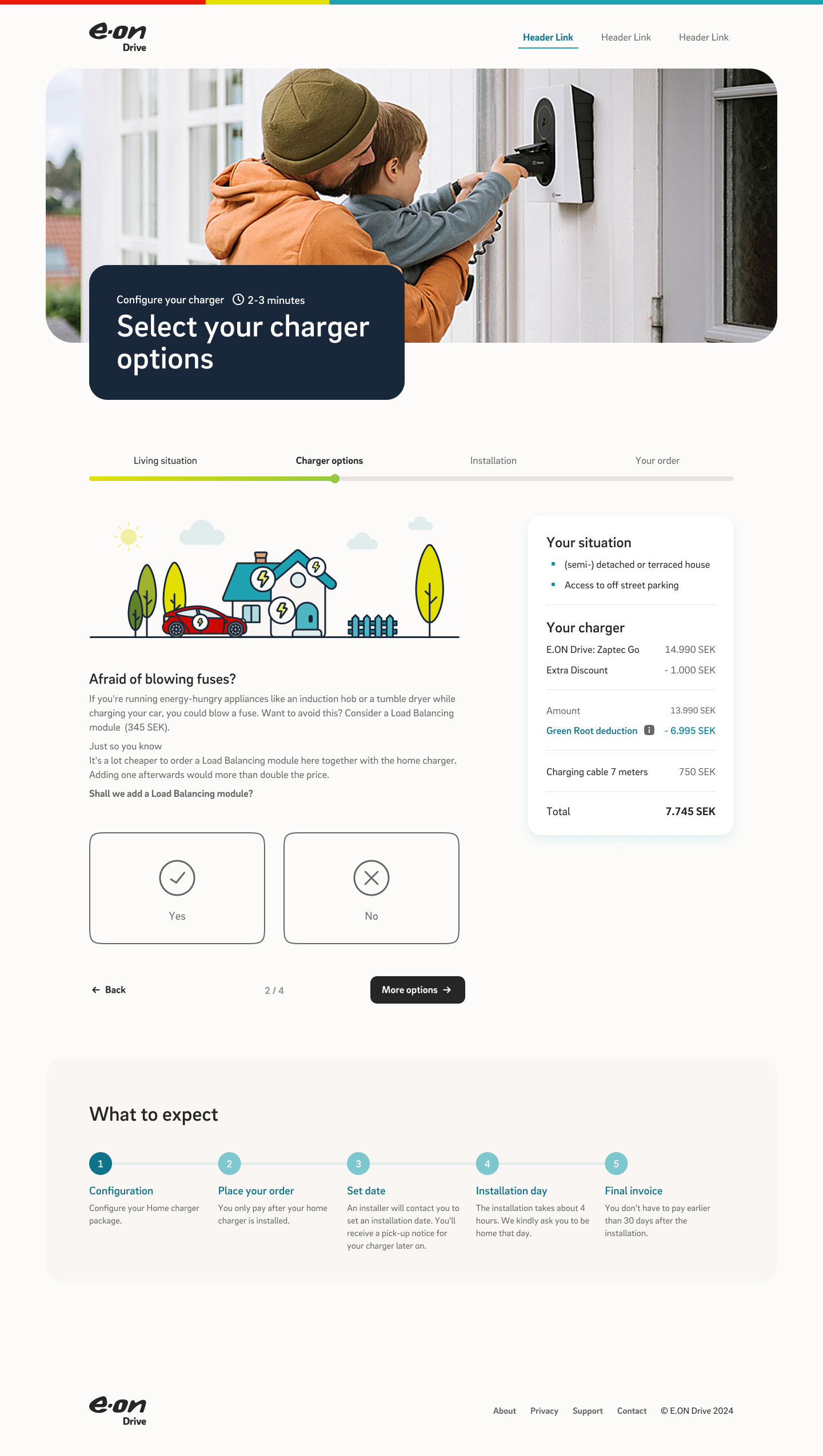 Product configuration step 2