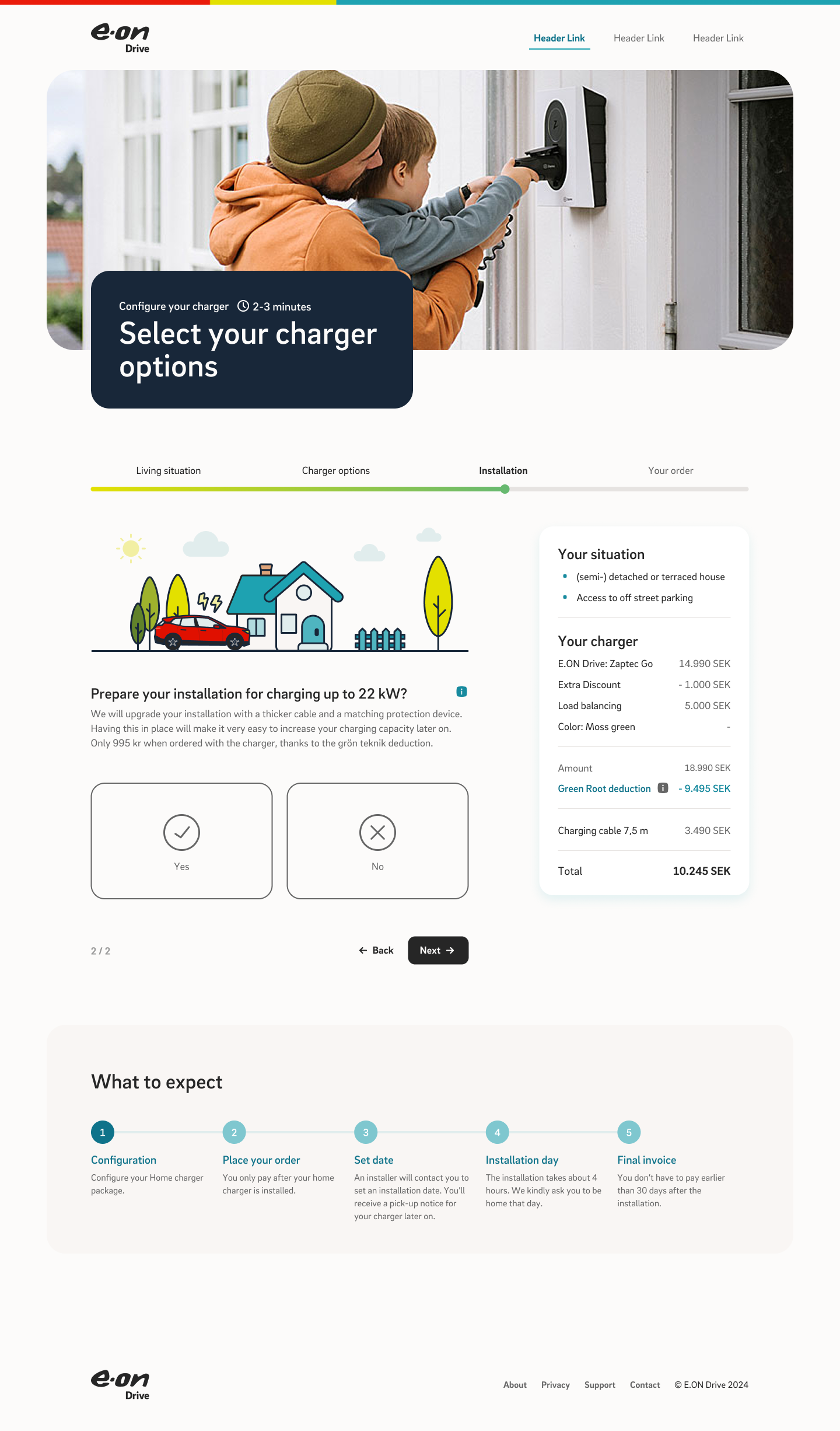 Product configuration step 4