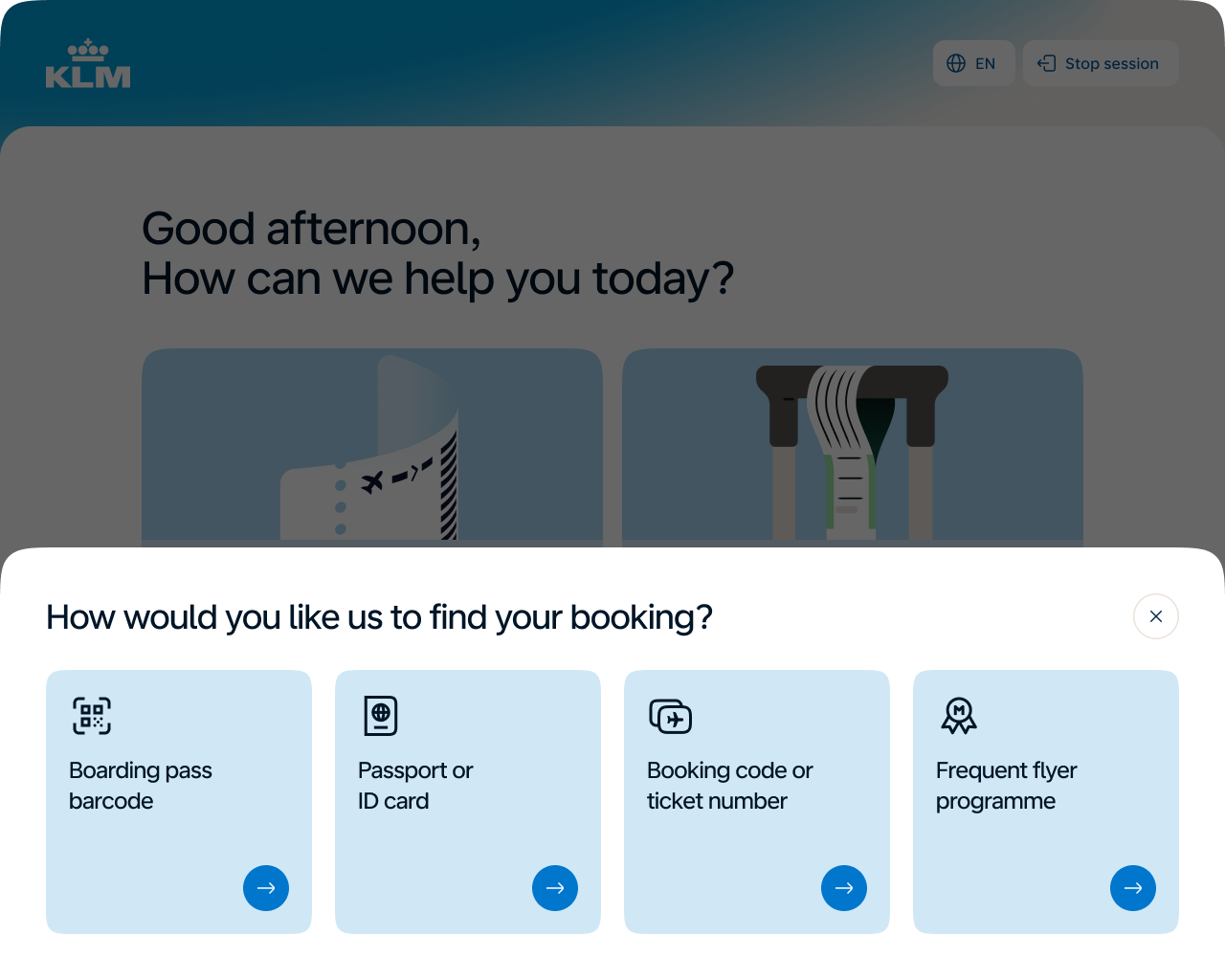Identification screen