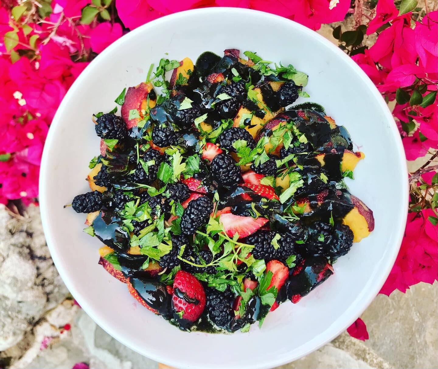 Mulberry Feast! 

My porch is dripping in mulberries. They&rsquo;re everywhere! Huge, juicy mulberries all over the ground and swinging from every branch of this majestic tree. Every time I fill a bowl, more seem to appear. 

Wherever you go in the w