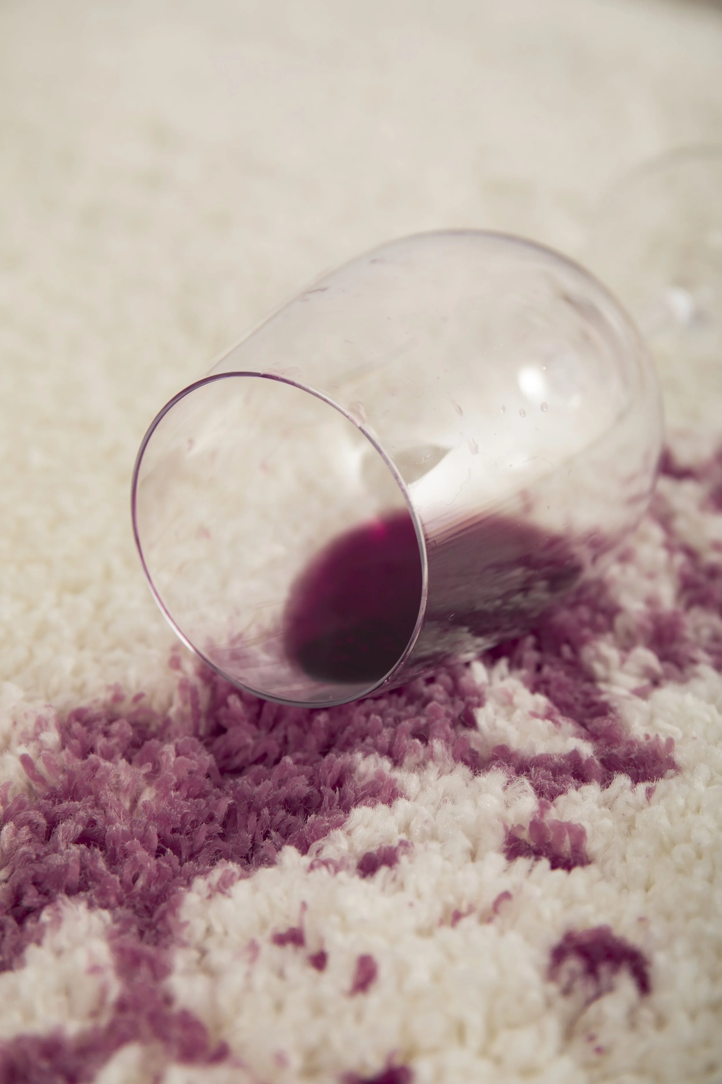Wine Stain on Wool carpet