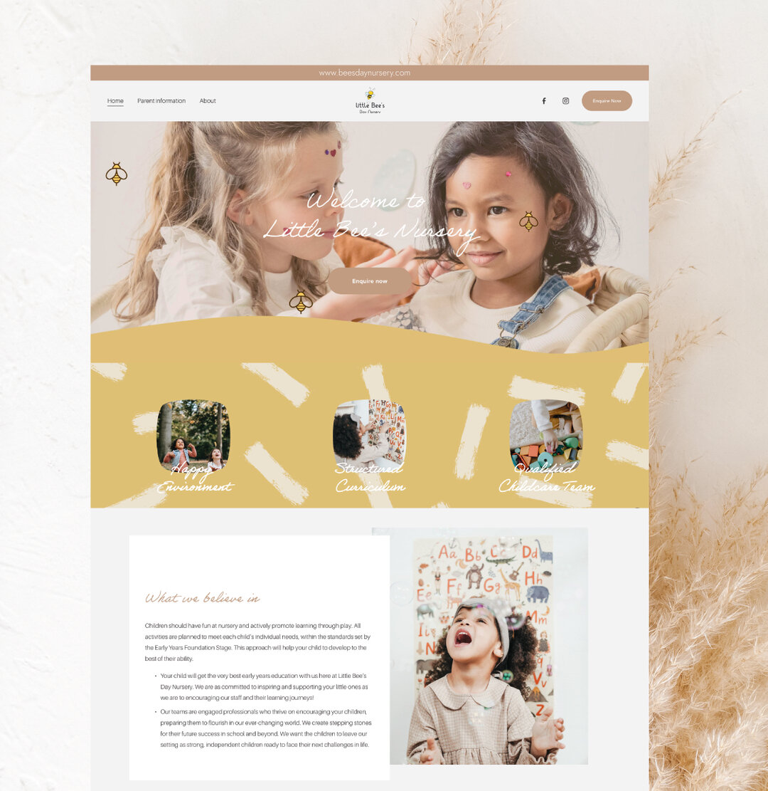Looking at the end result and the journey, this is definitively one of my favourite project. The brief was to design a website functional, on-brand and user friendly all of this to help launching this wonderful nursery. ​​​​​​​​​⁠
👩🏼&zwj;💻 Design 