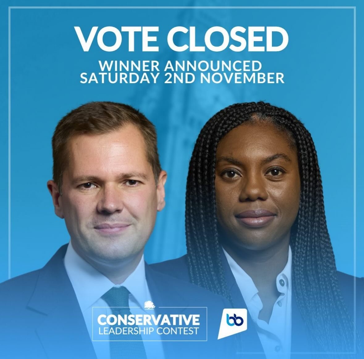 🗳️ Voting has now closed in the Conservative Leadership Contest.

🏆 The winner and next @Conservatives Leader will be announced on Saturday, 2nd November.