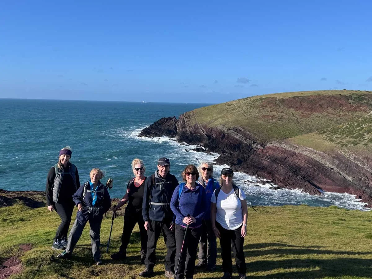 A group of walkers exploring the Pembrokeshire Coast