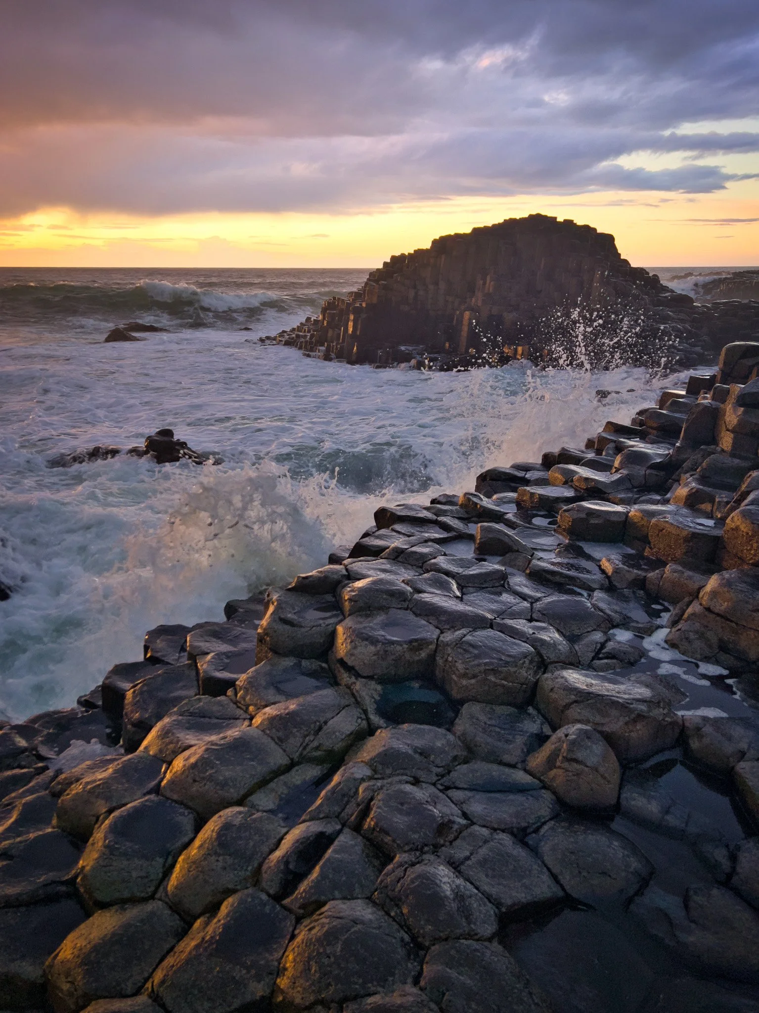 Sunset on the Giant's Causeway