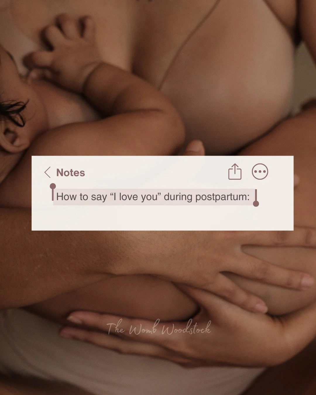 Postpartum love is often found in the smallest moments 🤍

Not in grand gestures; but in being held, supported, and cared for while you care for everyone else.

Sometimes &ldquo;I love you&rdquo; during early motherhood sounds like:

✨ &ldquo;I&rsquo