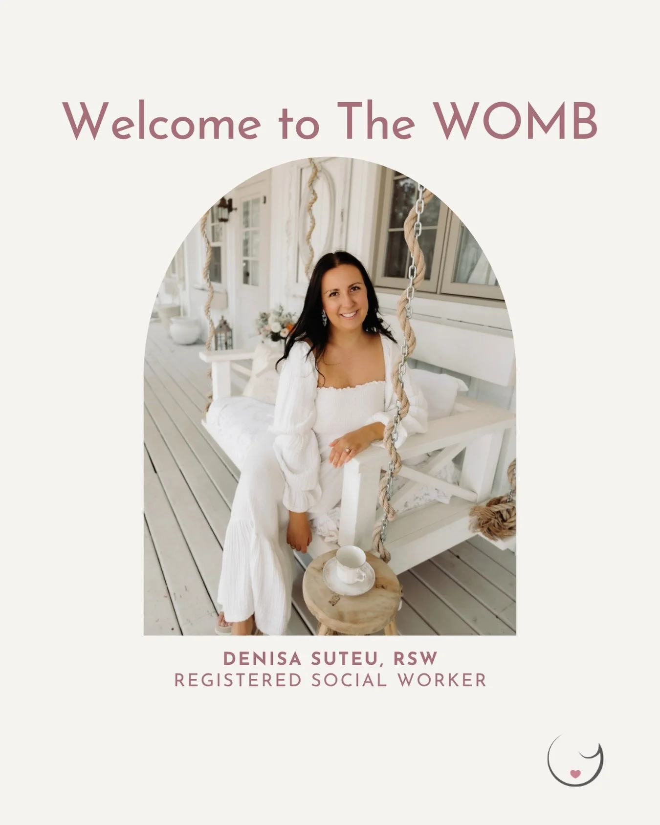 Please join us in welcoming Denisa Suteu, MSW, RSW to The WOMB. 🤍

Denisa supports individuals and families through fertility journeys, pregnancy, postpartum, parenting, grief, loss, anxiety, overwhelm, and the emotional complexity that can come wit